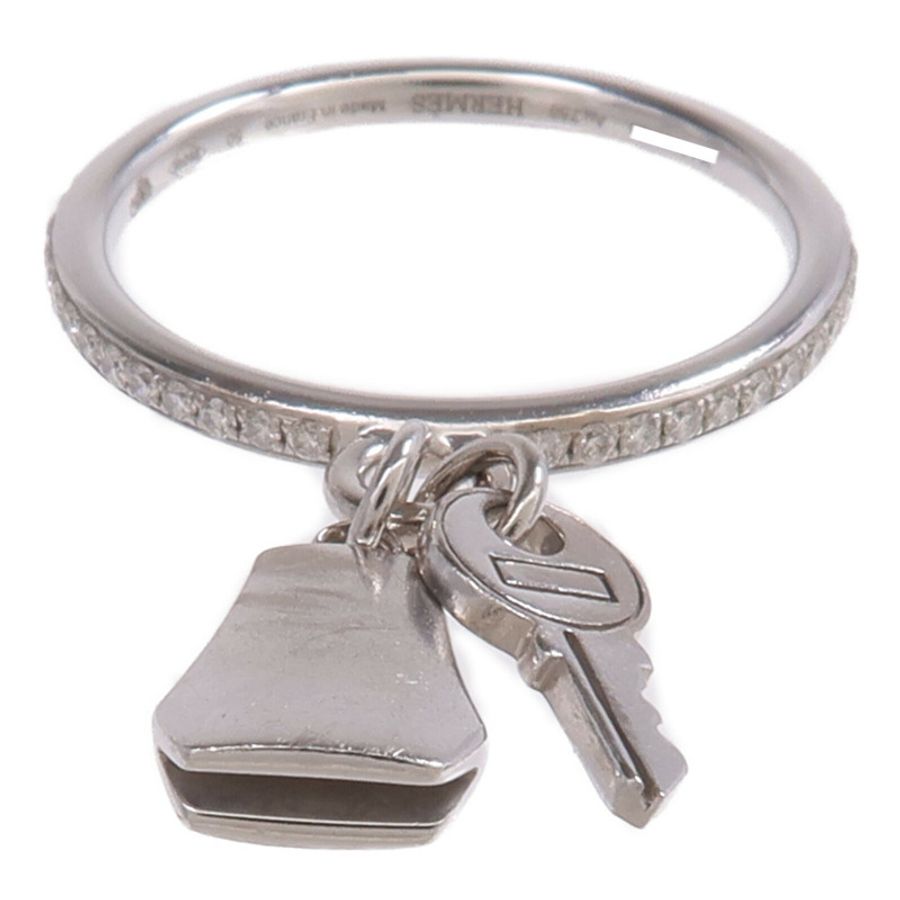 HERMES 18K白金Kelly Clochette Ring鑽石戒指-1