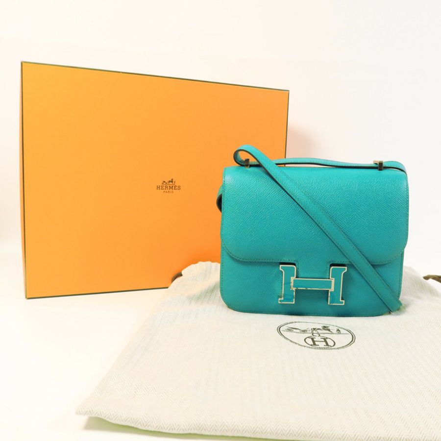 HERMES Epsom皮革Constance Mini肩背袋-9