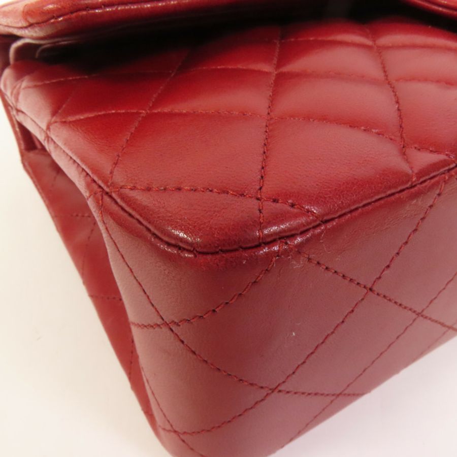 CHANEL 羊皮皮革Classic 25鏈帶肩背袋-11