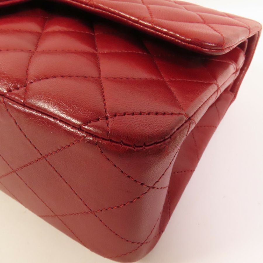 CHANEL 羊皮皮革Classic 25鏈帶肩背袋-12