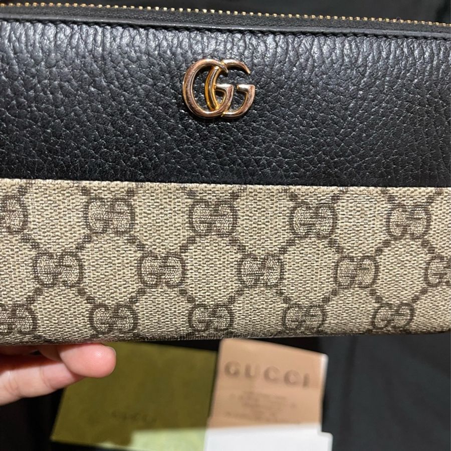 Gucci經典老花金釦長夾（附台灣購證）-1