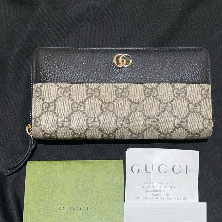 Gucci經典老花金釦長夾（附台灣購證）-5