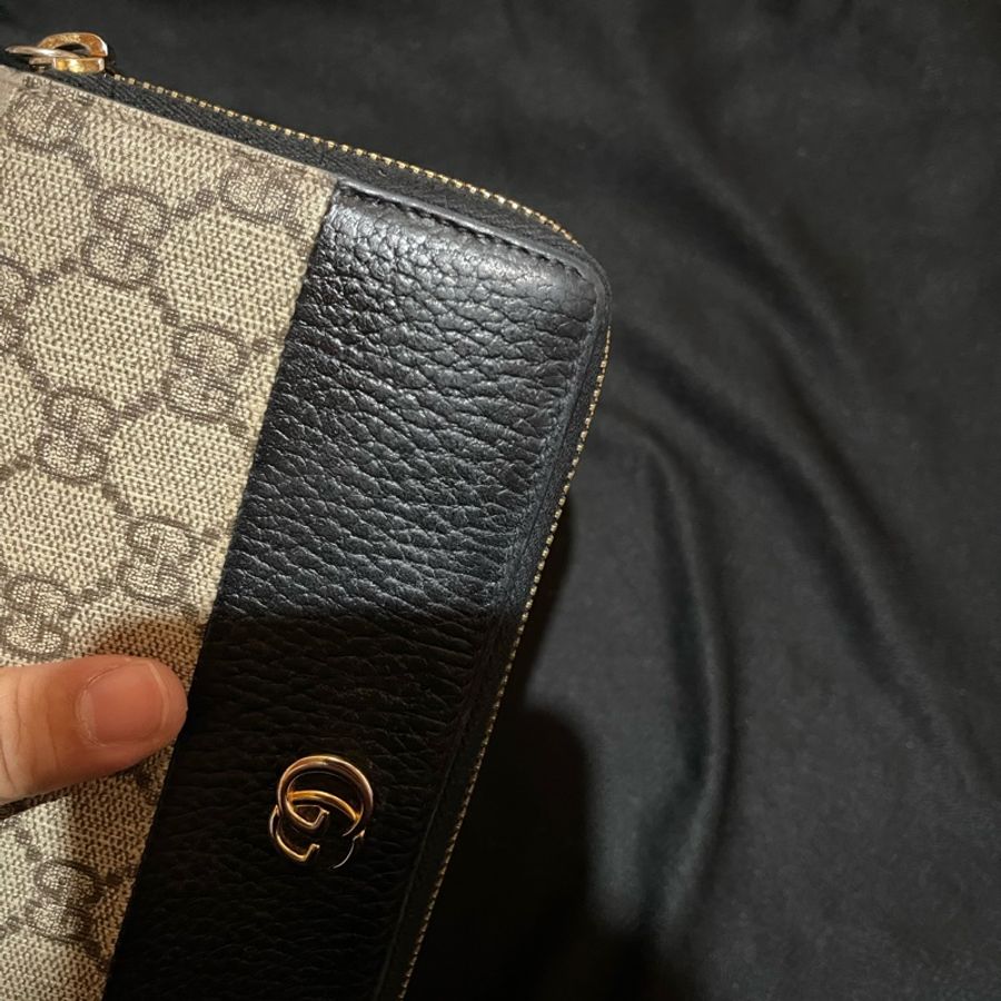 Gucci經典老花金釦長夾（附台灣購證）-7