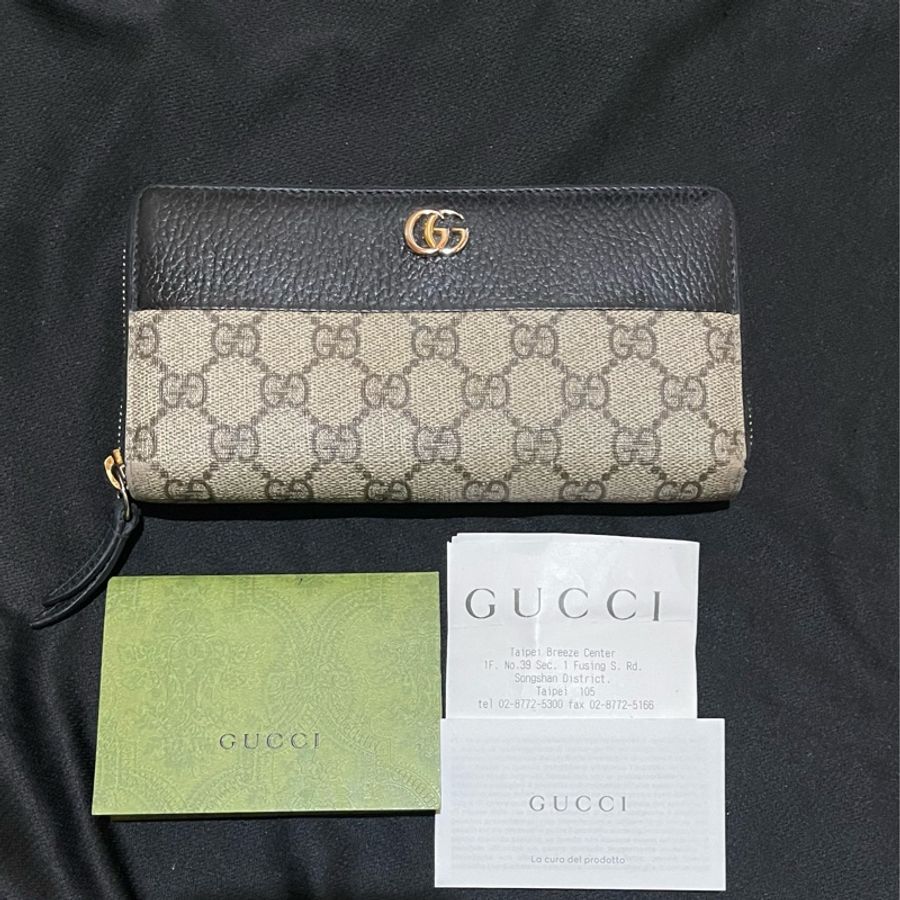 Gucci經典老花金釦長夾（附台灣購證）-31