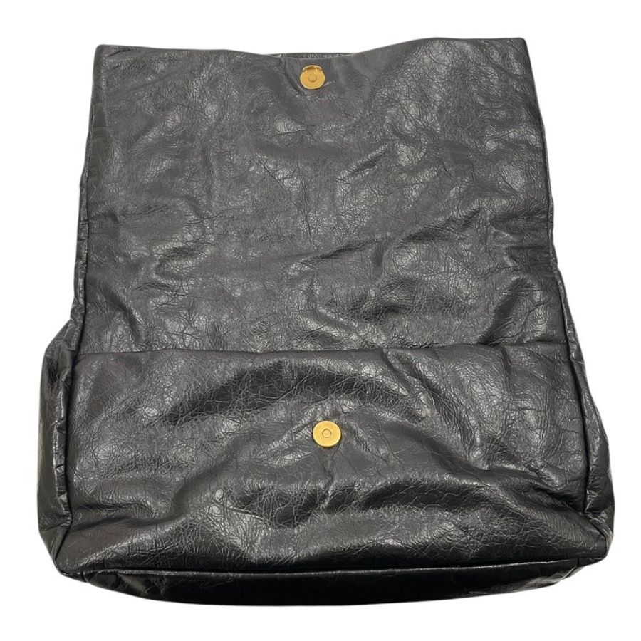 BALENCIAGA 巴黎世家 765945 MONACO MEDIUM 鍊條肩背包 中號 皮革 黑色 金釦-12