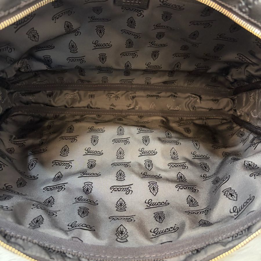 GUCCI 208468 深咖 金釦 牛皮 壓紋 公事包 手提包 電腦包-38