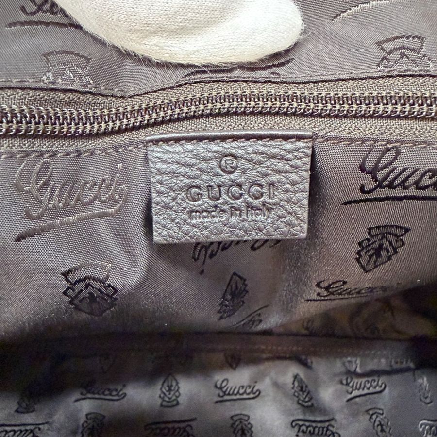 GUCCI 208468 深咖 金釦 牛皮 壓紋 公事包 手提包 電腦包-44