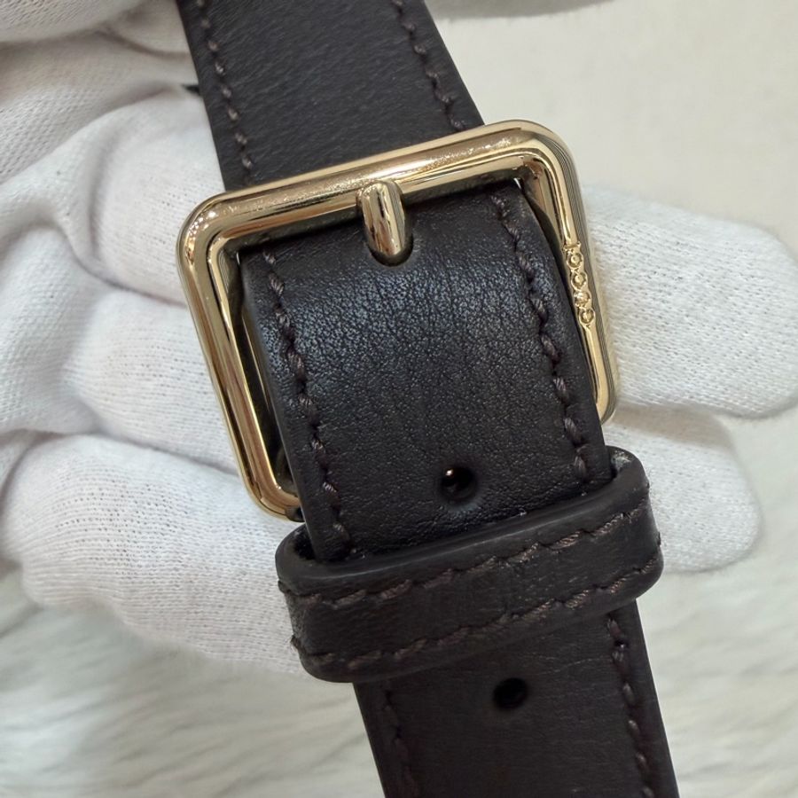 GUCCI 208468 深咖 金釦 牛皮 壓紋 公事包 手提包 電腦包-50