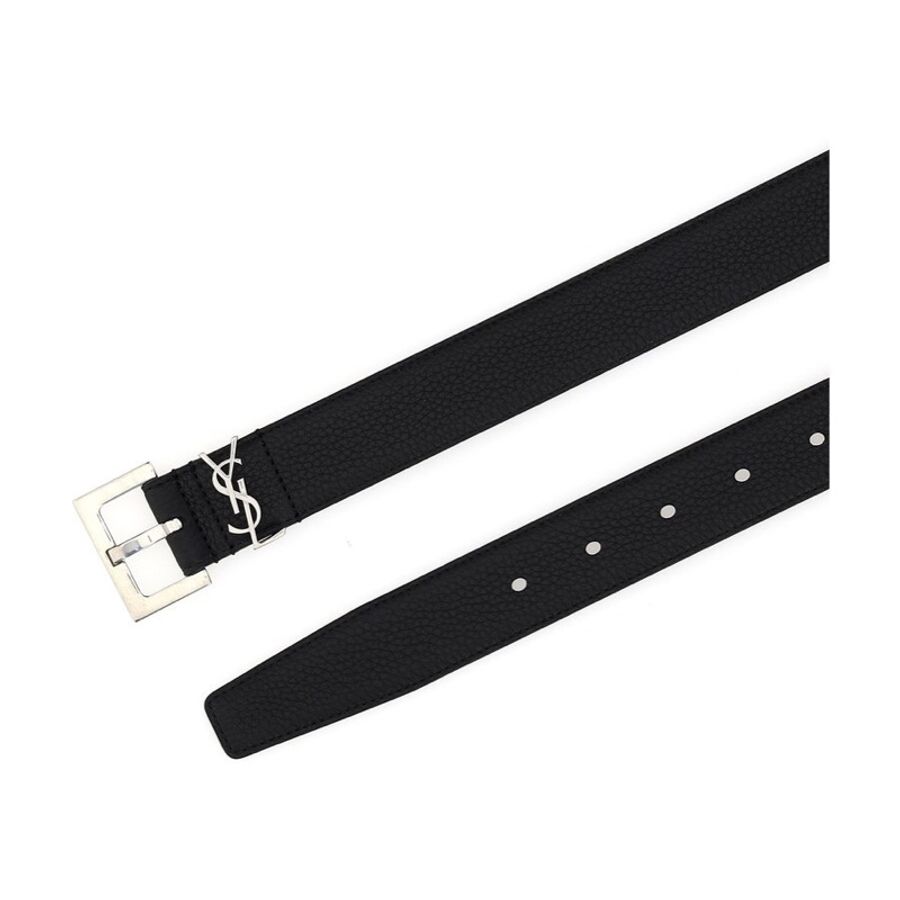 Saint Laurent 男士 logo扣飾皮帶70 75 80 85 90 95 100 105 110碼3cm-1