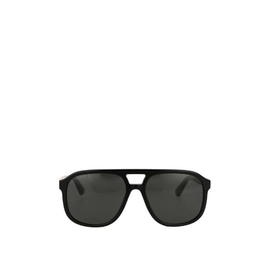 Gucci 男女同款 徽標太陽鏡58碼橋寬: 1.7cm; 鏡腿長: 14cm; 鏡片直徑: 5.8cm-4