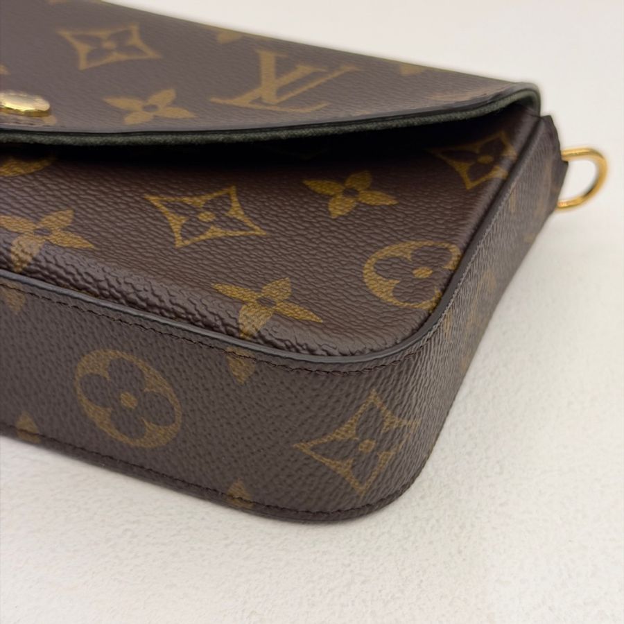 LV Felicie StrapGo系列 原花墨綠背帶三合一包-3