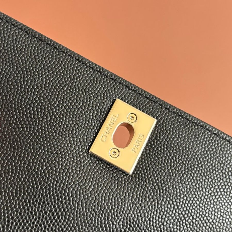 ::CHANEL:: AS2215 Mini Coco Handle 黑色荔枝牛皮金釦迷你手把口蓋包-7