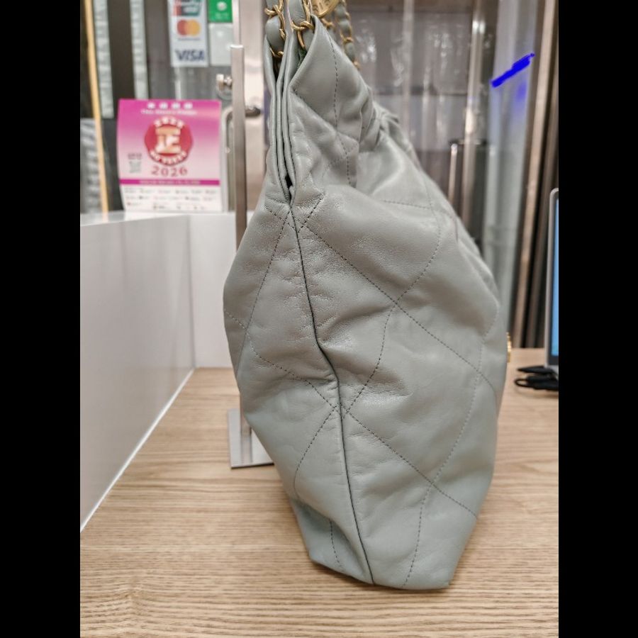 Chanel 22 bag 霧霾藍-3