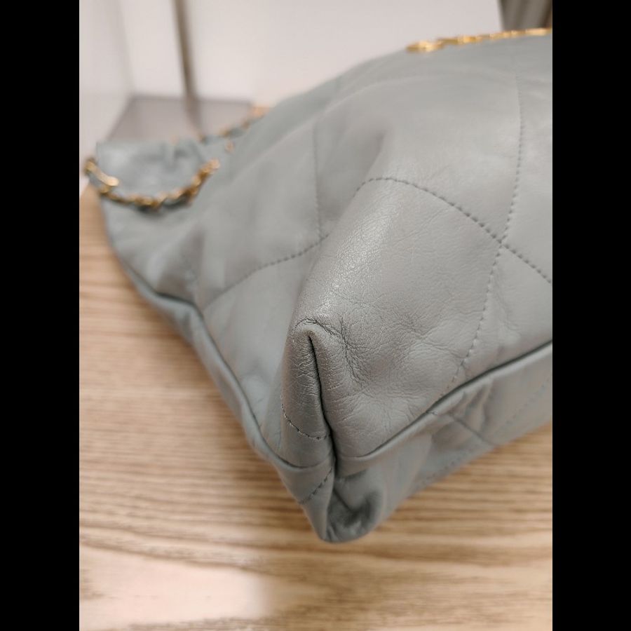 Chanel 22 bag 霧霾藍-6