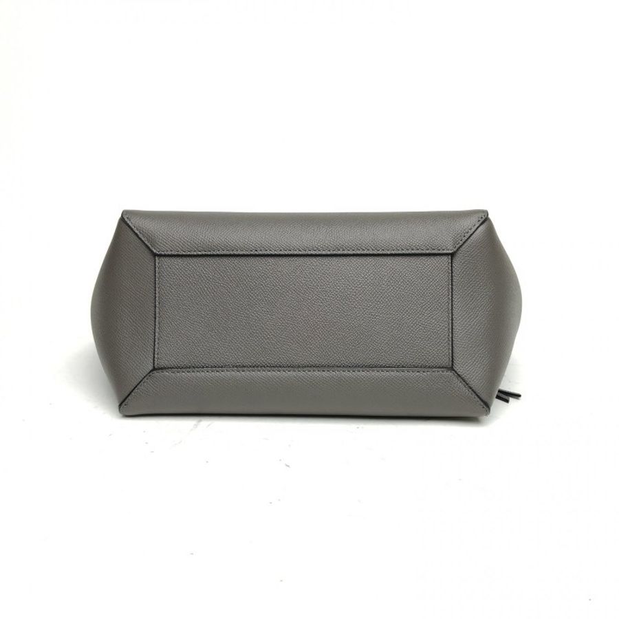 CELINE Belt鯰魚包Micro24深灰色牛皮金扣肩背包-4