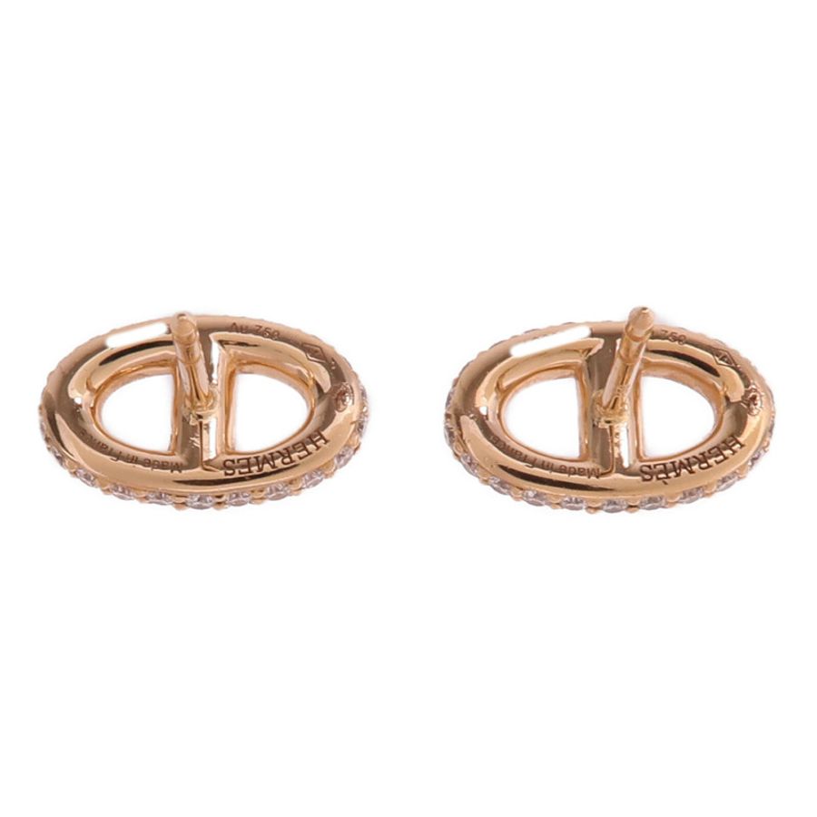 HERMES 18K玫瑰金Farandole Diamond Earrings鑽石耳環-2