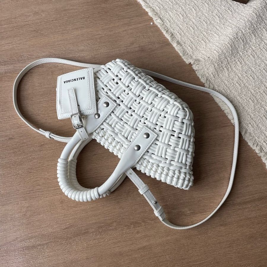 BALENCIAGA 巴黎世家 白色菜籃子-0