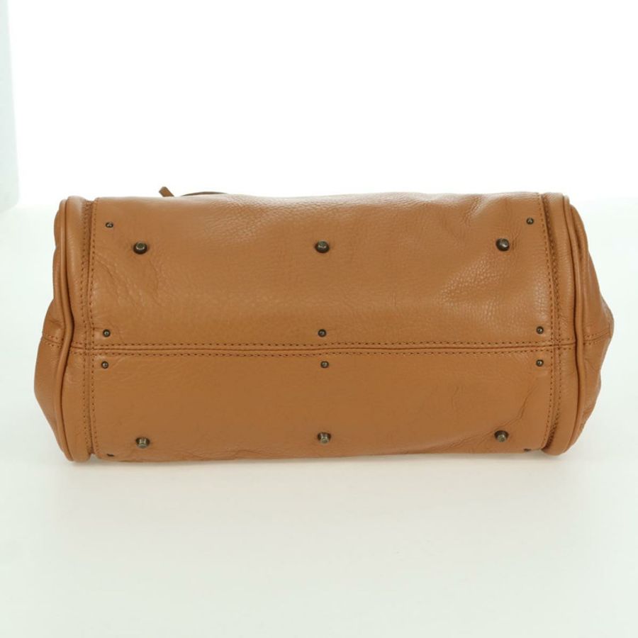 【日本直送】Chloe Paddington 手提包，棕色、金色、銀色皮革，正品 am11221SAM-4