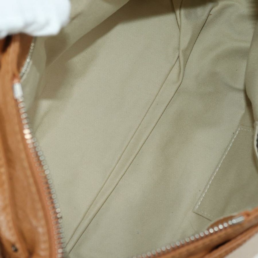 【日本直送】Chloe Paddington 手提包，棕色、金色、銀色皮革，正品 am11221SAM-9