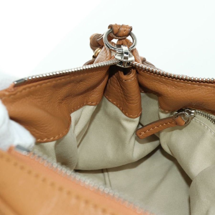 【日本直送】Chloe Paddington 手提包，棕色、金色、銀色皮革，正品 am11221SAM-21