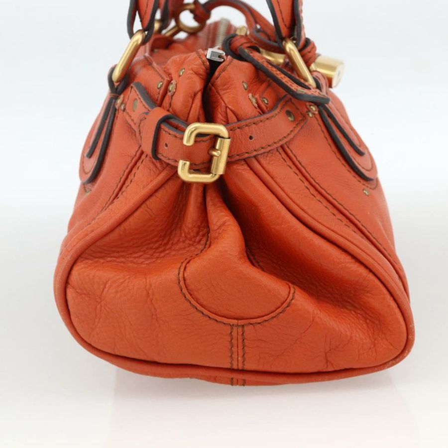 【日本直送】Chloe Paddington 手提包，橘色、金色、銀色，正品 YKZ1580SAM-2