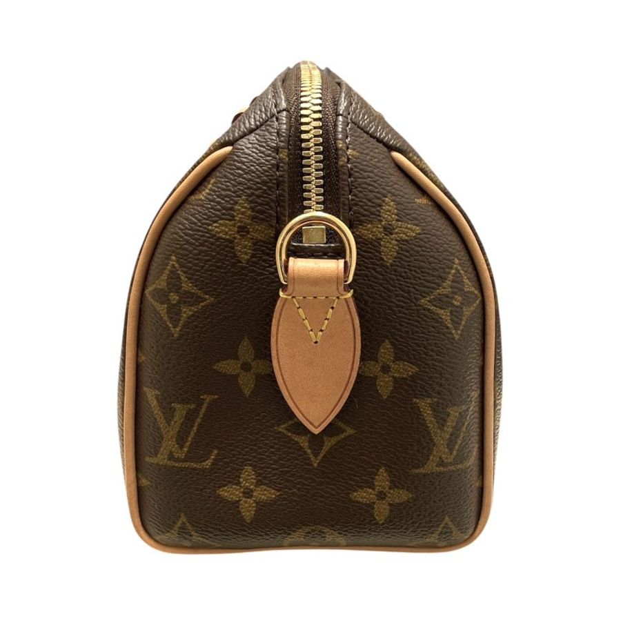 LOUIS VUITTON 路易威登 M46234 SPEEDY BANDOULIERE 20 迷你波士頓包 PVC帆布 老花 棕色×奶茶色 金釦-3
