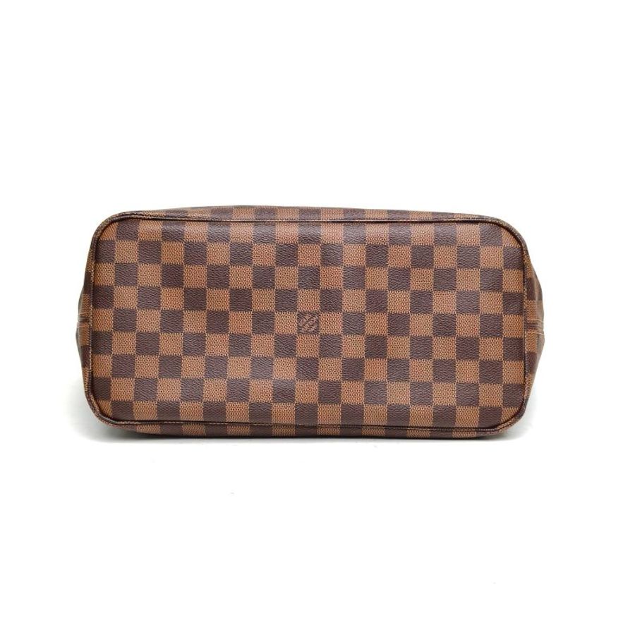 LOUIS VUITTON Neverfull中號31配子袋棕色棋盤格PVC金扣2021肩背包-4