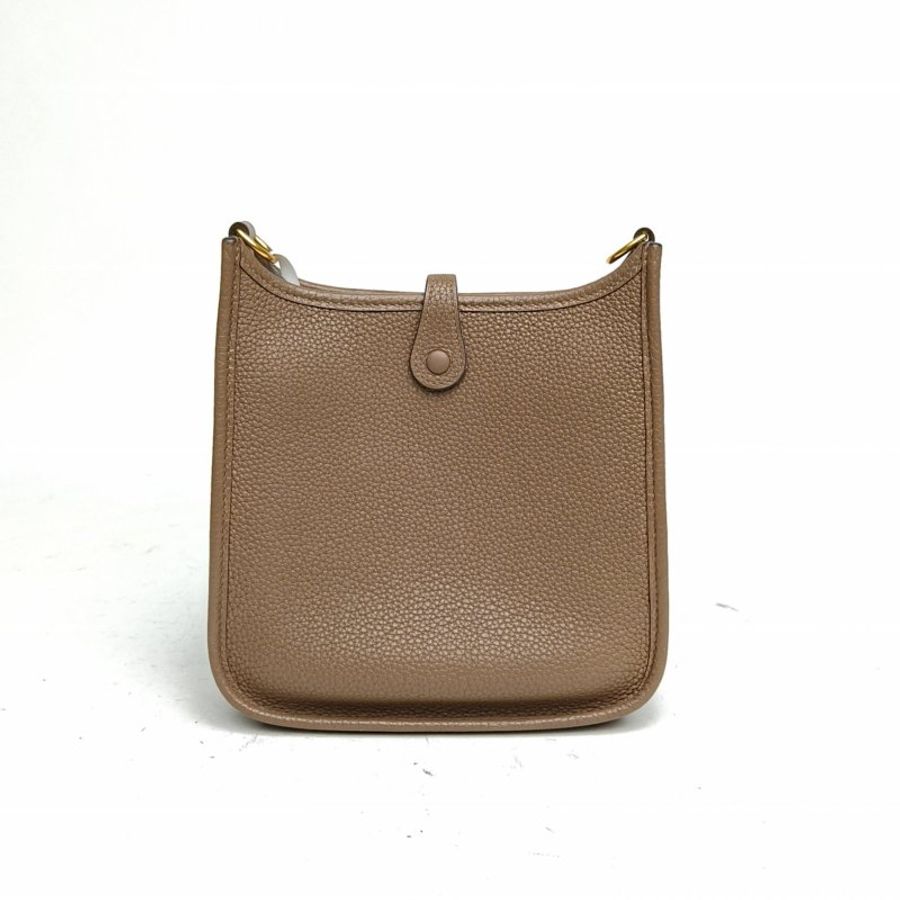 HERMES EvelyneMini16威瑪犬米色TC皮Z刻金扣肩背包-2