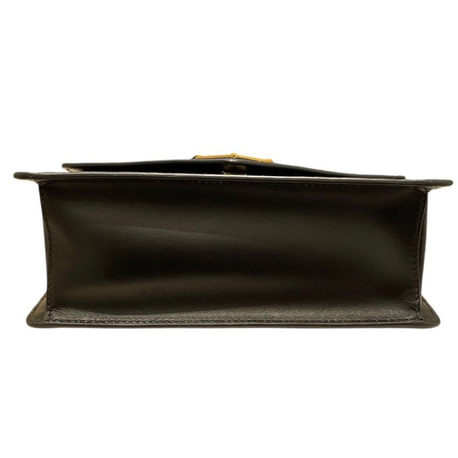 PRADA 普拉達 信封包 SAFFIANO 皮革 黑色 金釦-3