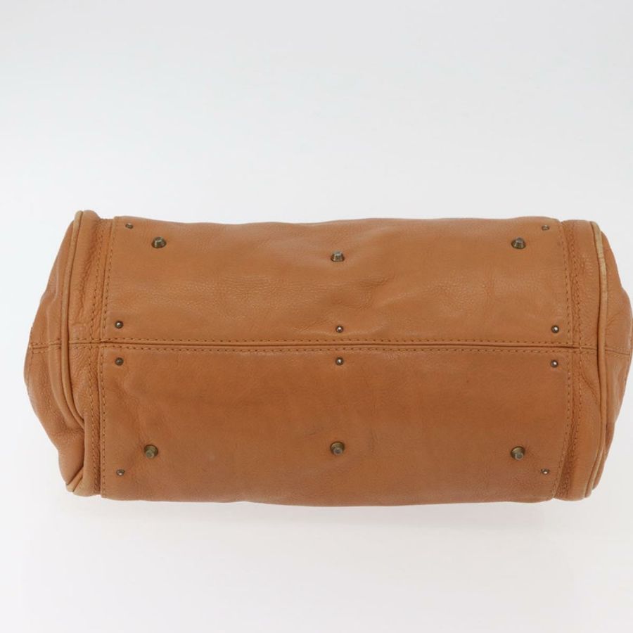 【日本直送】Chloe Paddington 手提包,棕色、銀色、金色皮革,正品 am11277A-4