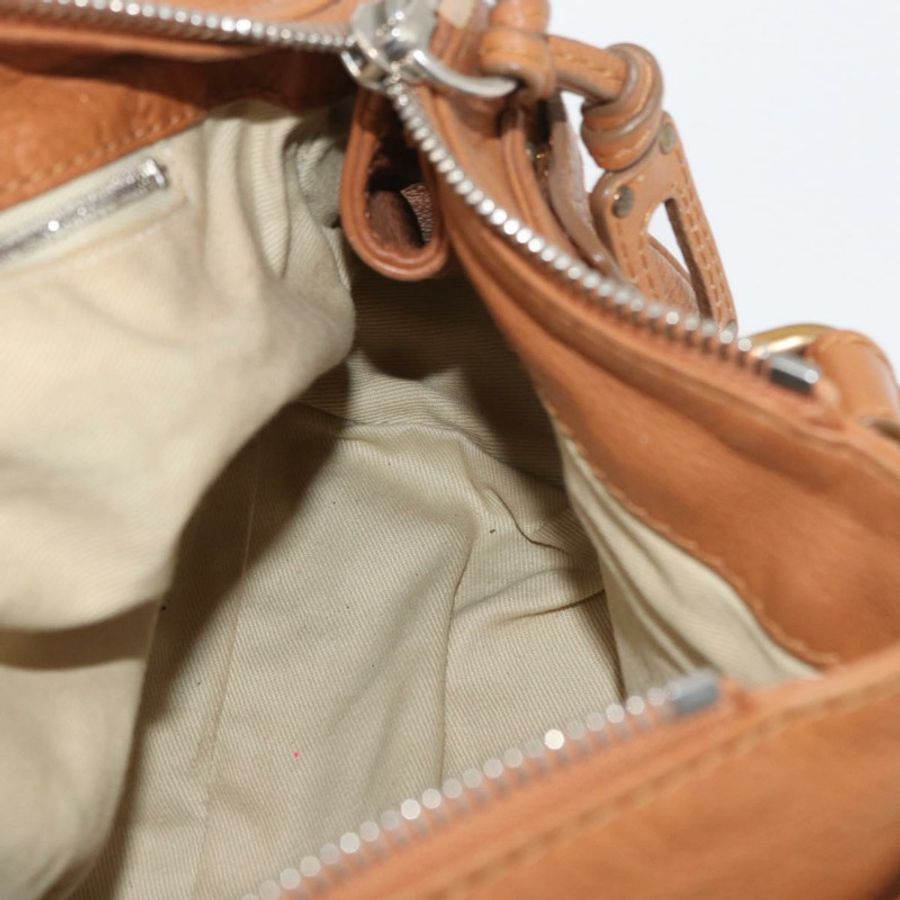 【日本直送】Chloe Paddington 手提包,棕色、銀色、金色皮革,正品 am11277A-20
