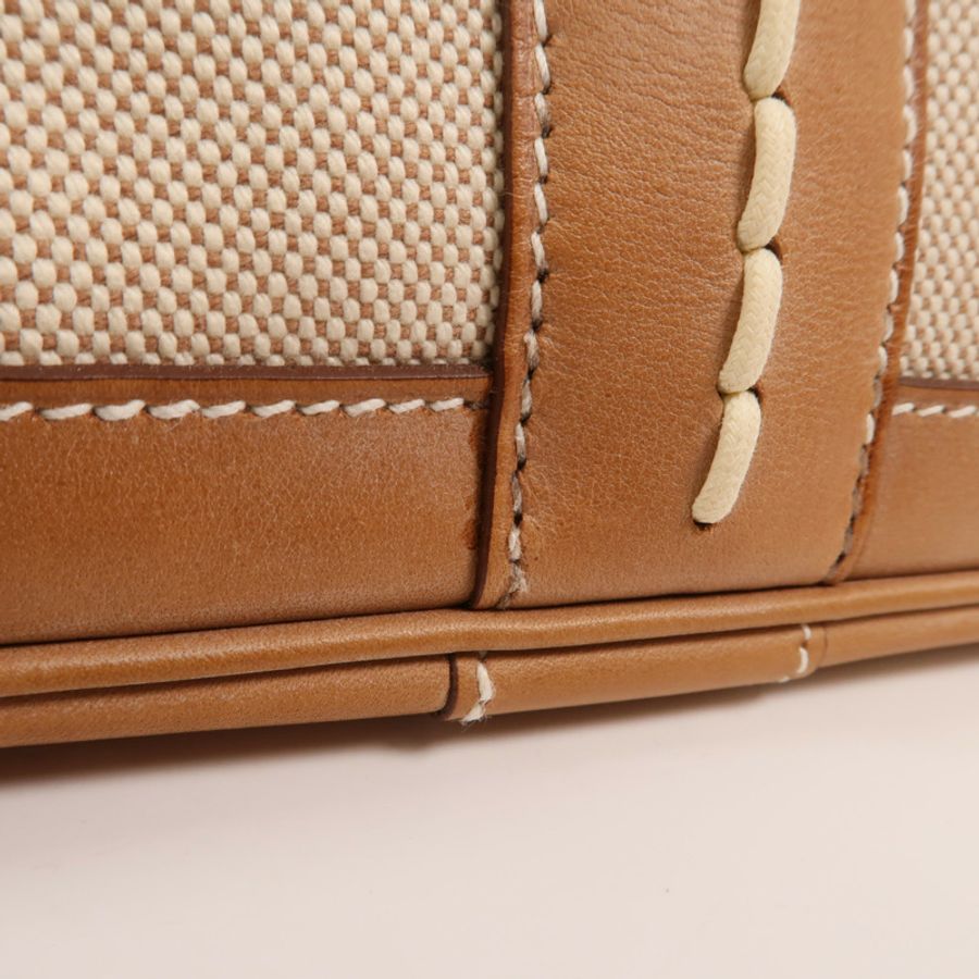 HERMES 帆布/Barenia皮革Garden Party PM手挽袋-15