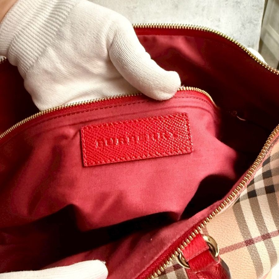 Burberry Small Haymarket Check Coated Canvas Salisbury 托特包-3