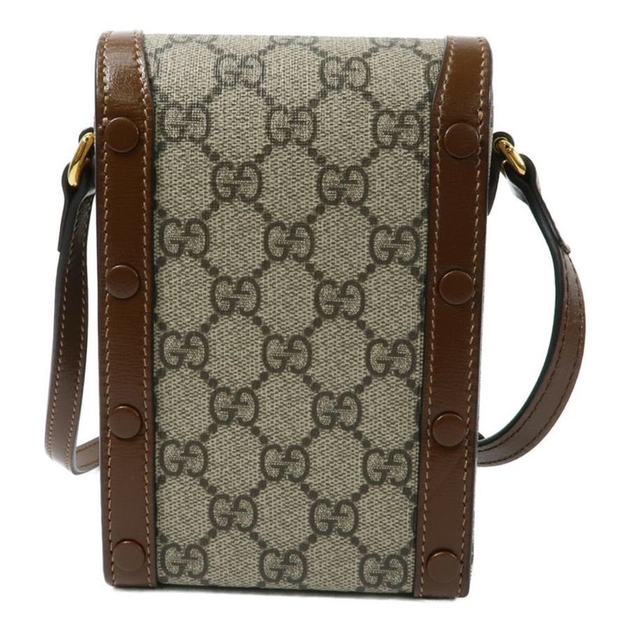 GUCCI 塗層帆布Horsebit 1955肩背袋-1