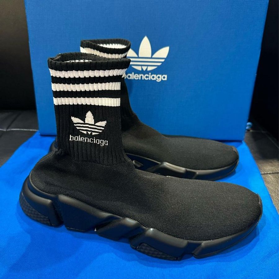 💎Han's house精品服飾💎Balenciaga 聯名 ADIDAS 巴黎世家 TRAINERS 針織 襪套 球鞋 現貨41原價30000-0