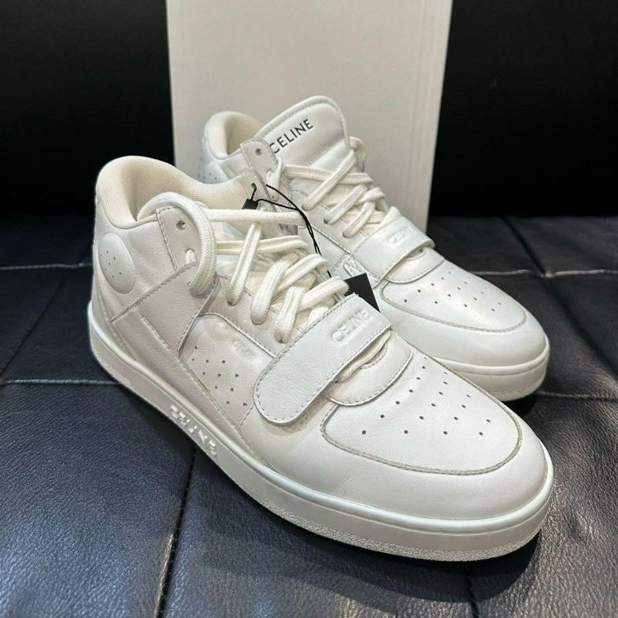 💎Han's house精品服飾💎CELINE CT-02 小牛皮 中筒 小白鞋 LISA同款 現貨 37 ~ 42 原價29500-0