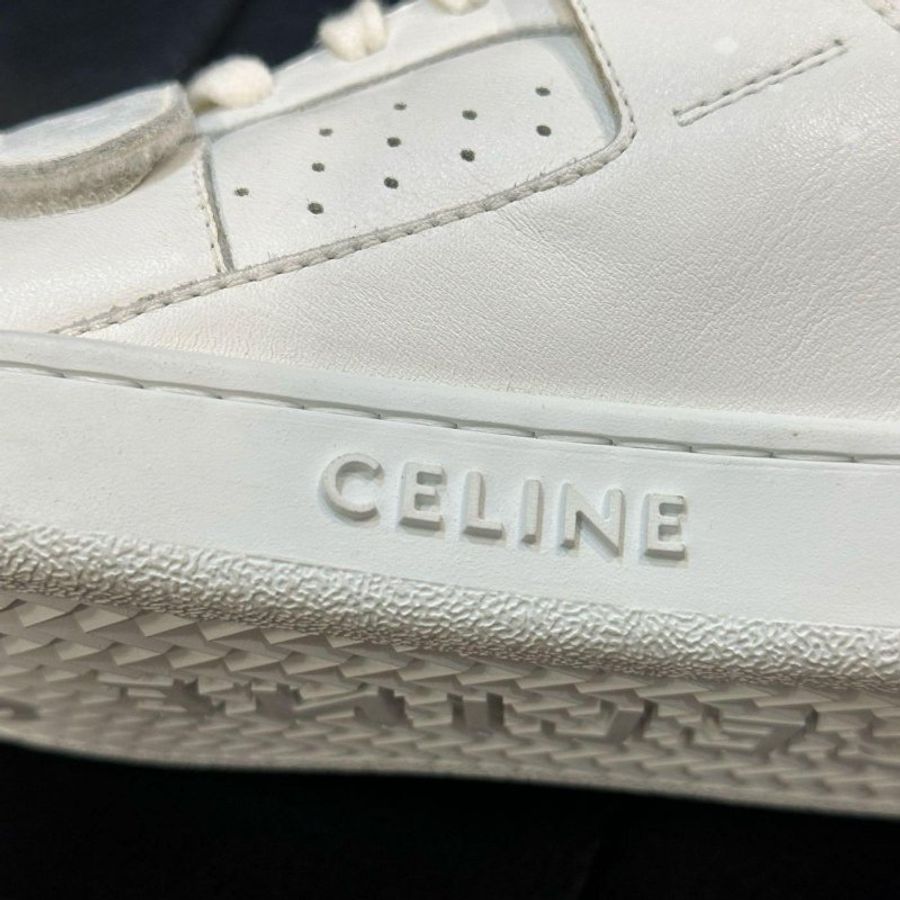 💎Han's house精品服飾💎CELINE CT-02 小牛皮 中筒 小白鞋 LISA同款 現貨 37 ~ 42 原價29500-2