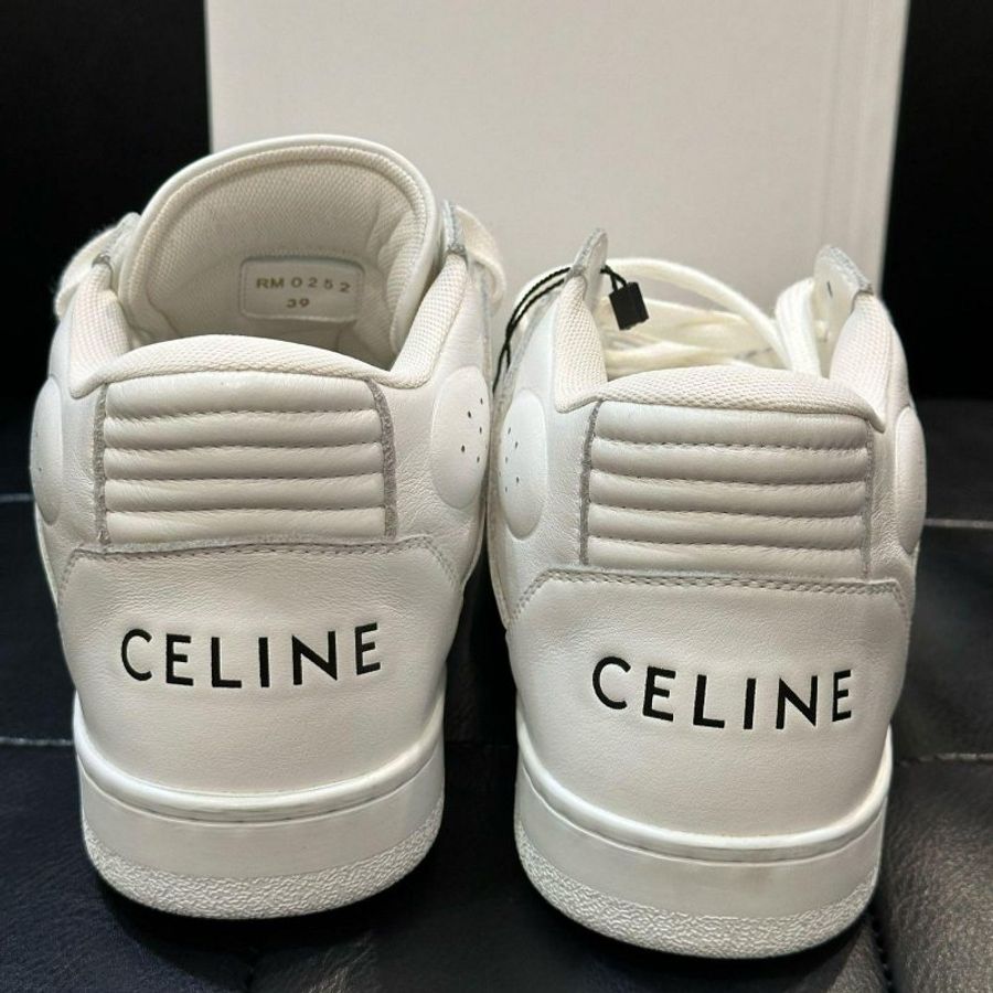 💎Han's house精品服飾💎CELINE CT-02 小牛皮 中筒 小白鞋 LISA同款 現貨 37 ~ 42 原價29500-3