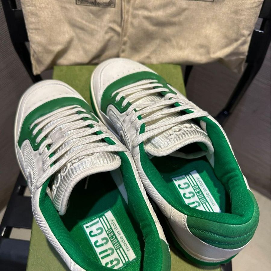 💎Han's house精品服飾💎 GUCCI Run mac80 仿舊髒 小牛皮 鞋 現貨 UK10.5 ~11.5 原價26000-2