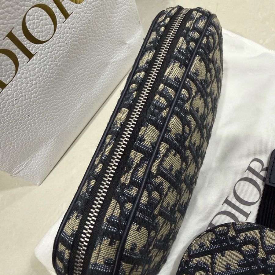 Dior Oblique 經典老花緹花二合一斜背包-16