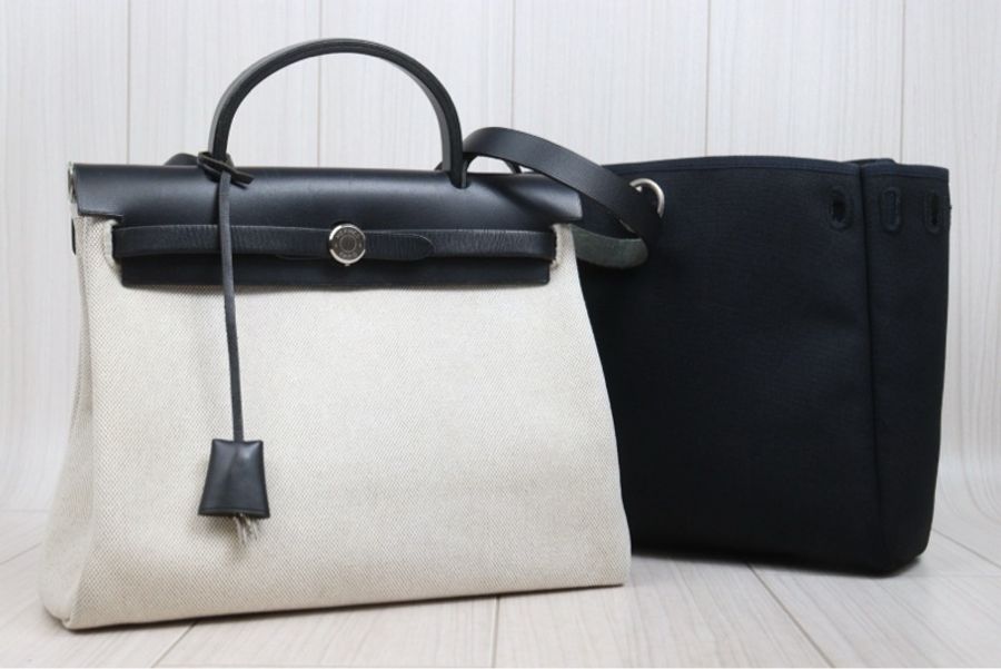 Hermes Herbag 31 黑色皮革 (附黑白替換袋)-2