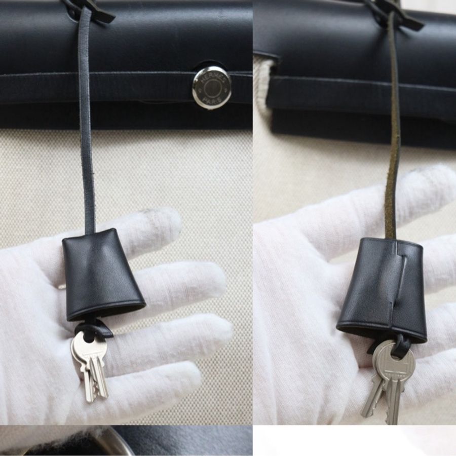 Hermes Herbag 31 黑色皮革 (附黑白替換袋)-13