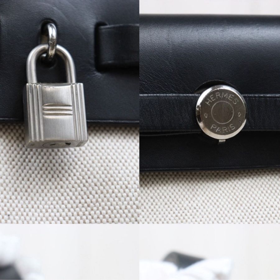Hermes Herbag 31 黑色皮革 (附黑白替換袋)-14