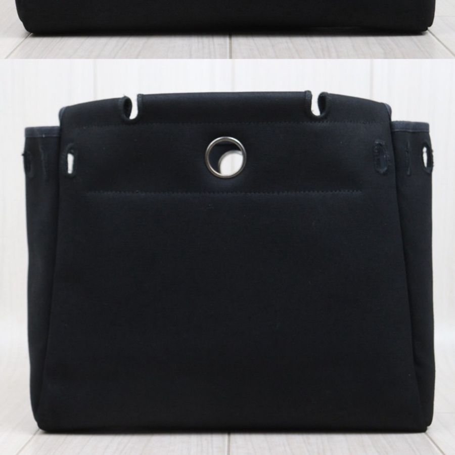 Hermes Herbag 31 黑色皮革 (附黑白替換袋)-18