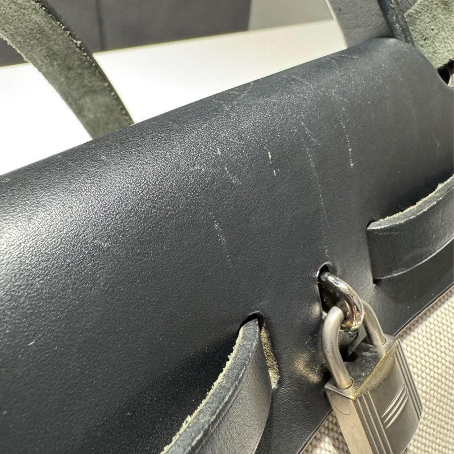 Hermes Herbag 31 黑色皮革 (附黑白替換袋)-25