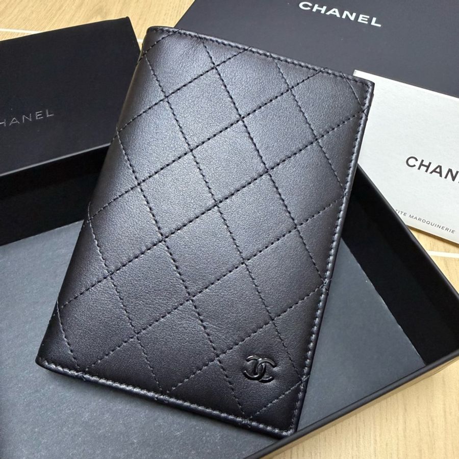 Chanel 全黑護照套 Passport Holder-0