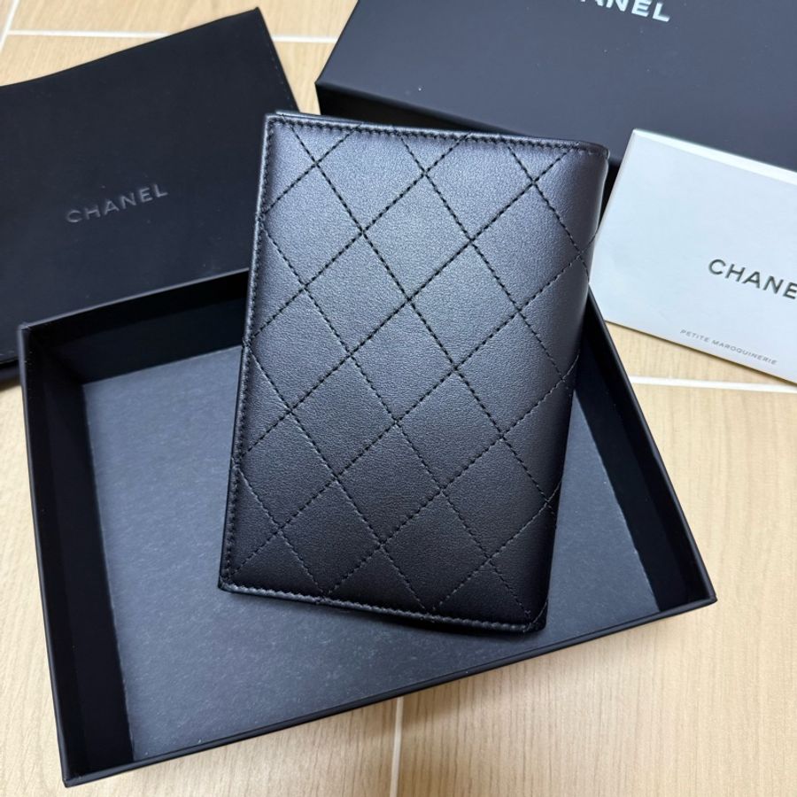 Chanel 全黑護照套 Passport Holder-3