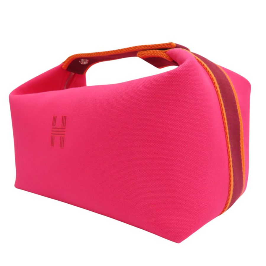 芙蓉花色 帆布 Bride-a-Brac 收納包【HERMES 愛馬仕】 H104223M 04-2