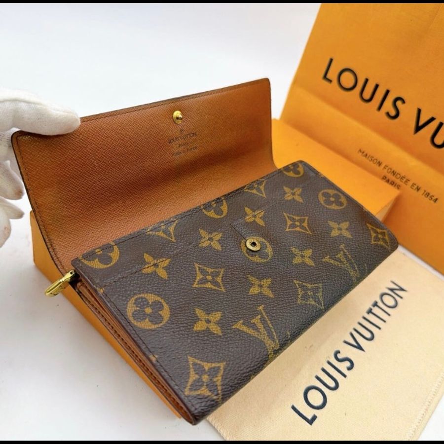 美品/日本二手/LV長夾/內有拉鏈零錢袋/序號TH1928-0