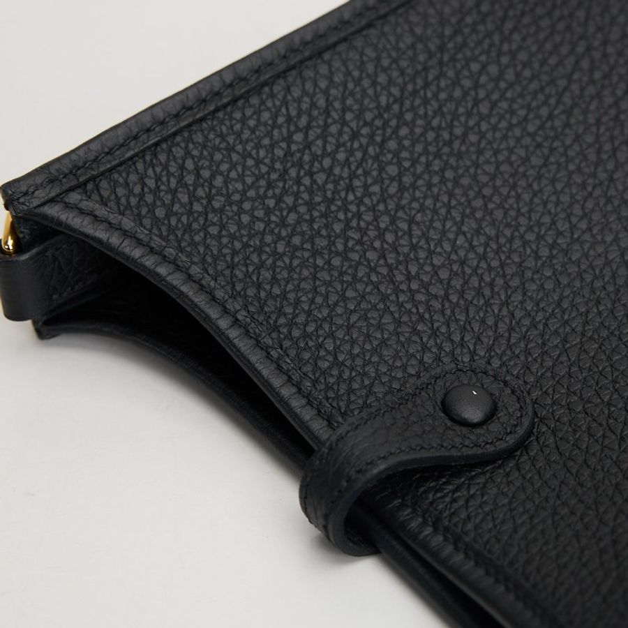 二手Hermès mini evelyne黑金-4